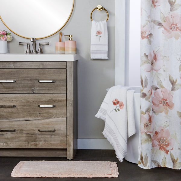 Skl Home Misty Floral Bath Towel White