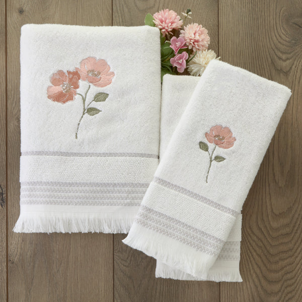 Skl Home Misty Floral Bath Towel White