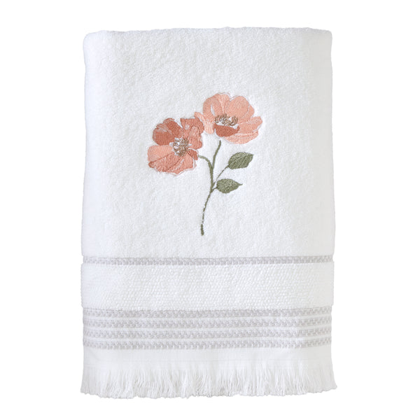 skl home Misty Floral Bath Towel White