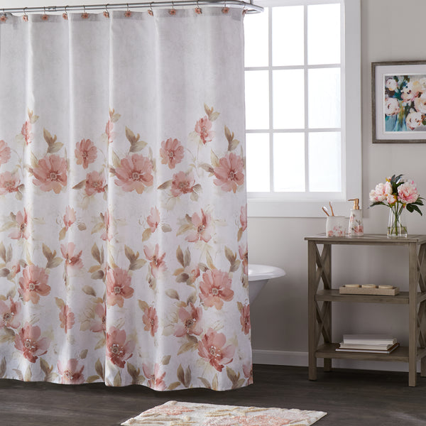 skl home Misty Floral Shower Curtain Pink/Multi