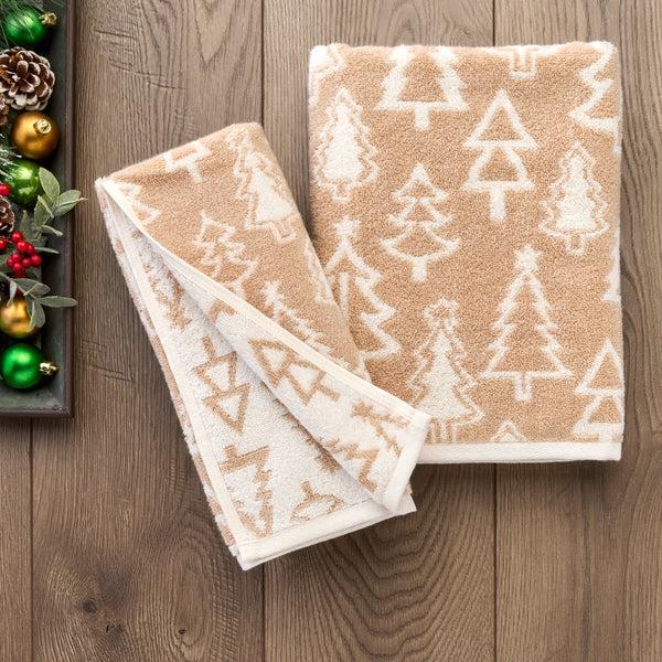 Skl Home Mod Tree Jacquard Bath Towel Tan
