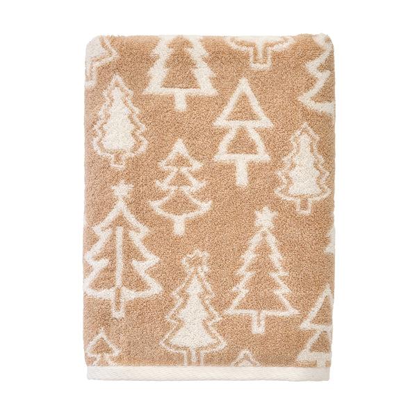 skl home Mod Tree Jacquard Bath Towel Tan