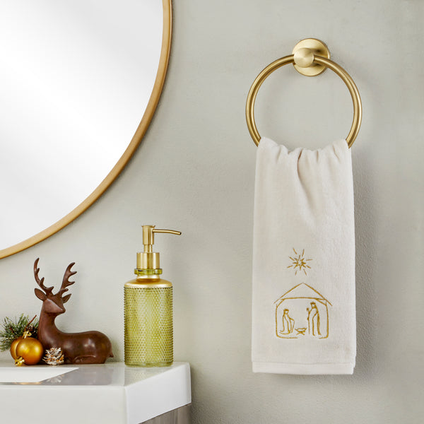 Skl Home Nativity 2-Piece Hand Towel Set Natural