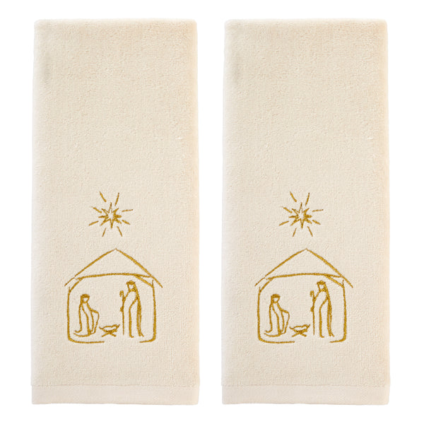 skl home Nativity 2-Piece Hand Towel Set Natural