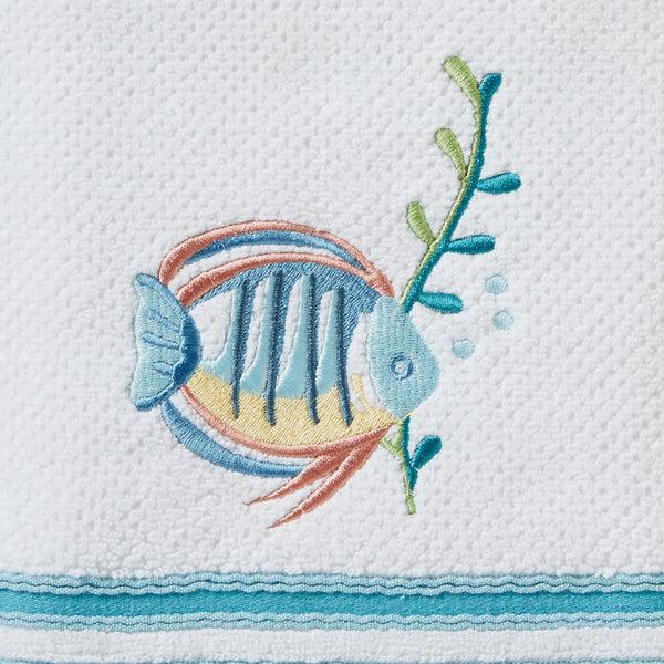 Skl Home Ocean Watercolor Bath Towel White