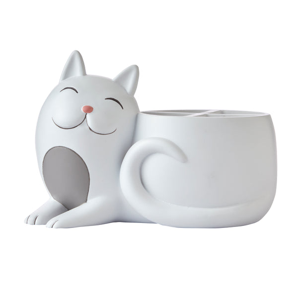 skl home Pet Play Cat Toothbrush Holder White