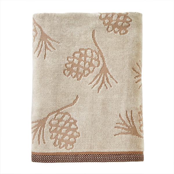 skl home Pinecone Jacquard Bath Towel Wheat