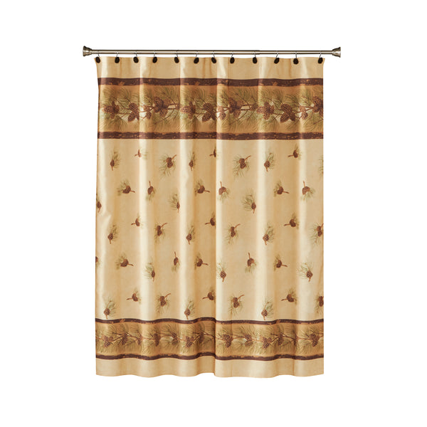 Skl Home Pinehaven Fabric Shower Curtain Tan/Multi