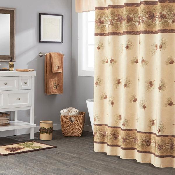 skl home Pinehaven Fabric Shower Curtain Tan/Multi