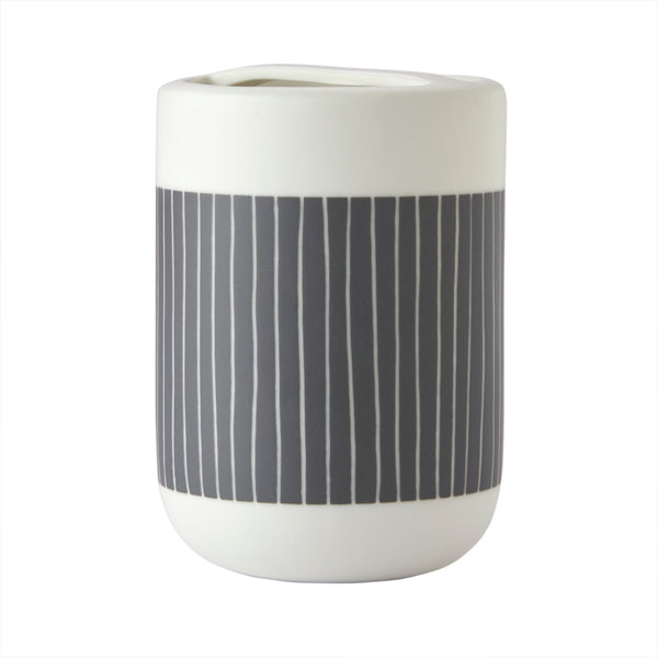 skl home Pinstripe Row Toothbrush Holder Dove Gray