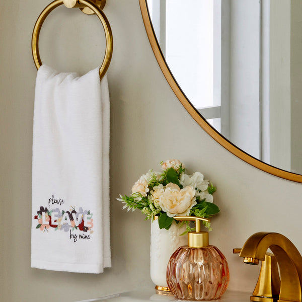Skl Home Please Leave 2-Piece Hand Towel Set White