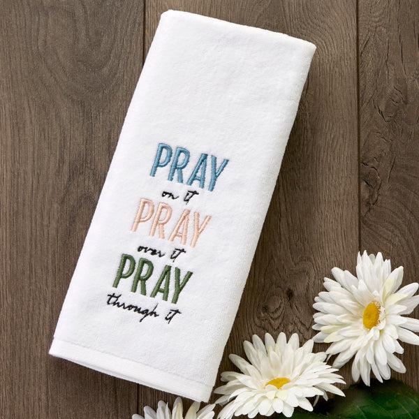 Skl Home Pray On It 2-Piece Hand Towel Set White