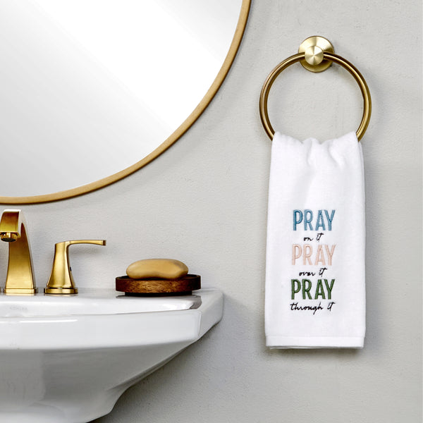 Skl Home Pray On It 2-Piece Hand Towel Set White