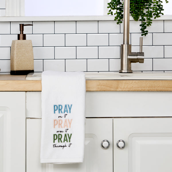Skl Home Pray On It 2-Piece Hand Towel Set White