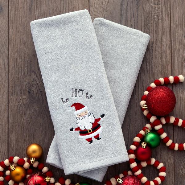 Skl Home Santa 2-Piece Hand Towel Set Gray