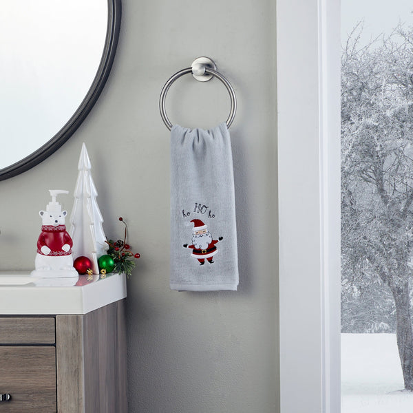 Skl Home Santa 2-Piece Hand Towel Set Gray
