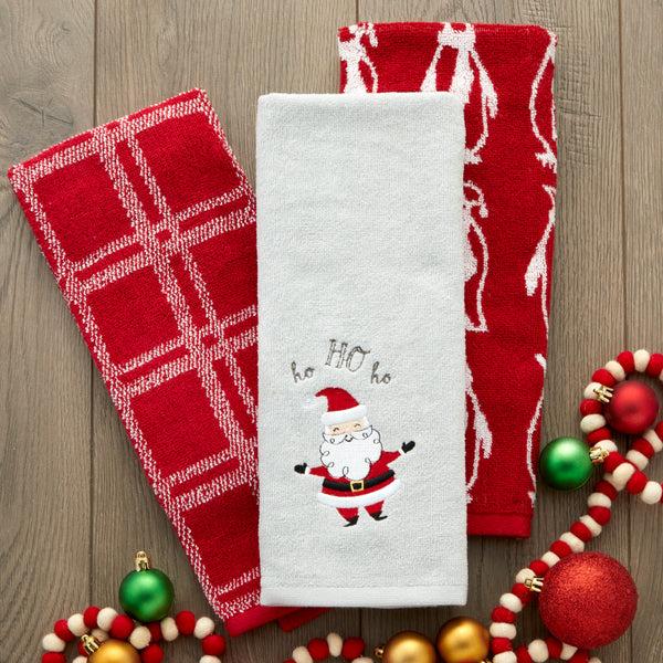 Skl Home Santa 2-Piece Hand Towel Set Gray