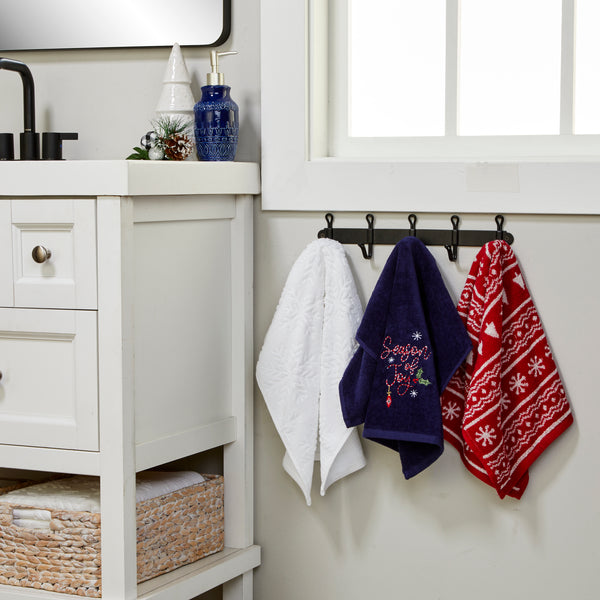 Skl Home Season Of Joy 2-Piece Hand Towel Set Navy