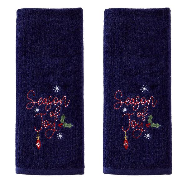 skl home Season Of Joy 2-Piece Hand Towel Set Navy