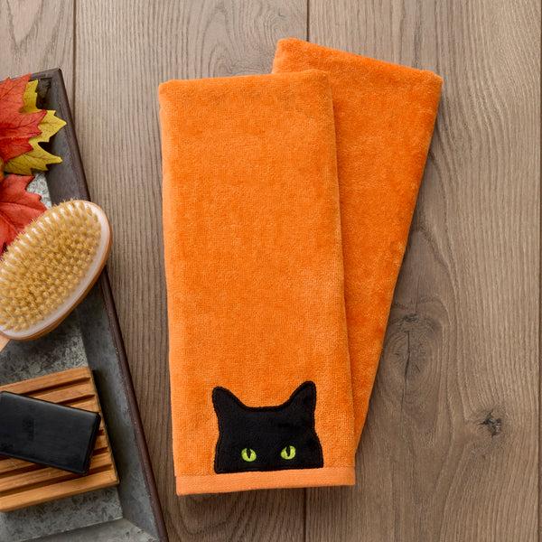 Skl Home Shadow Eyes 2-Piece Hand Towel Set Orange