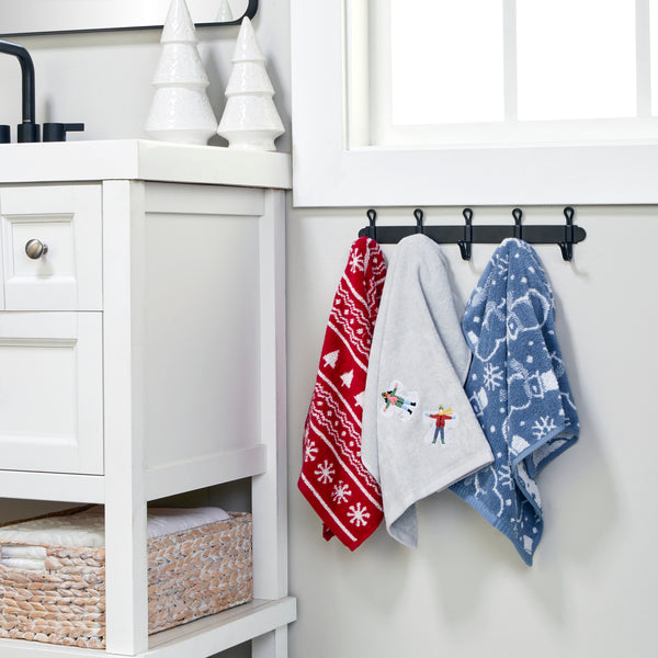 Skl Home Snow Angels 2-Piece Hand Towel Set Gray