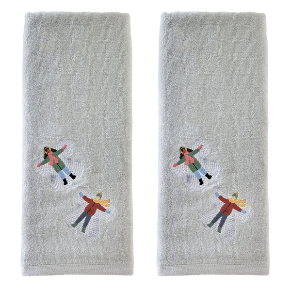 skl home Snow Angels 2-Piece Hand Towel Set Gray