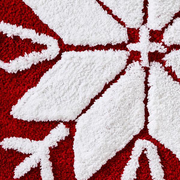 Skl Home Snowflake Winter Rug Red