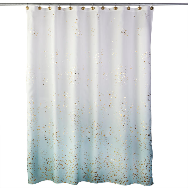 Skl Home Splatter Fabric Shower Curtain Aqua