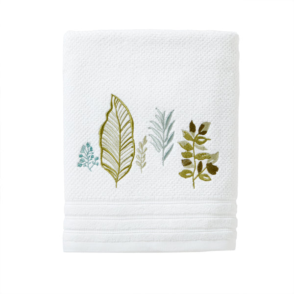 skl home Sprouted Palm Bath Towel White/Multi