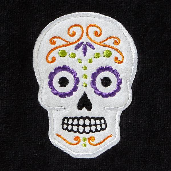Skl Home Sugar Skull 2-Piece Hand Towel Set Black