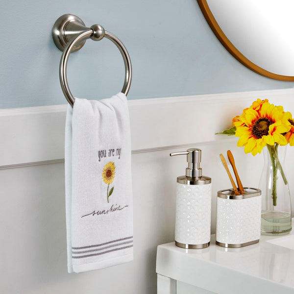 Skl Home Sunshine 2-Piece Hand Towel Set White
