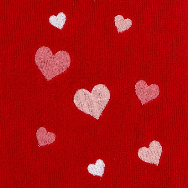 Skl Home Tossed Hearts 2-Piece Hand Towel Set Red