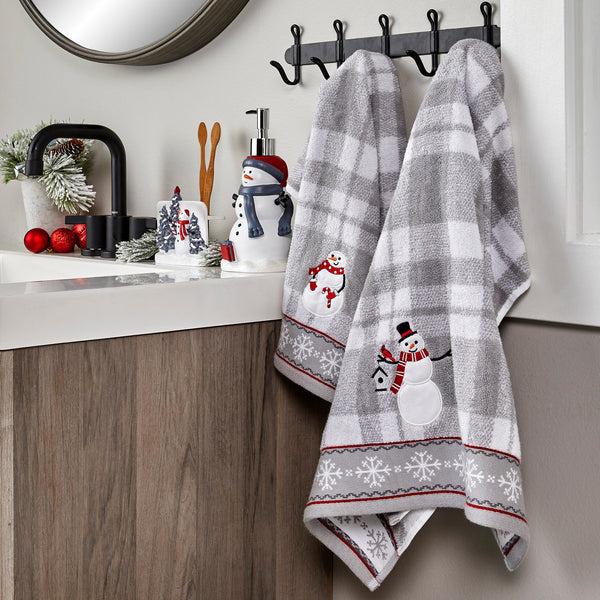 Skl Home Whistler Snowman Bath Towel Gray