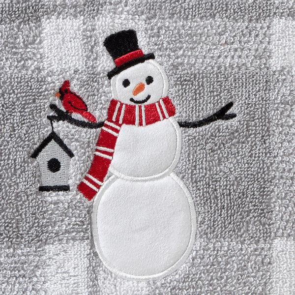 Skl Home Whistler Snowman Bath Towel Gray