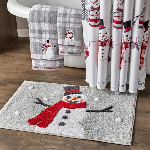 Skl Home Whistler Snowman Rug Dove Gray