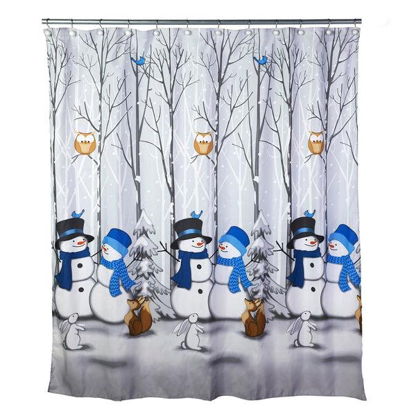 Skl Home Winter Friends Fabric Shower Curtain Gray