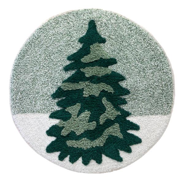 skl home Winter Pines Round Tufted Rug Green