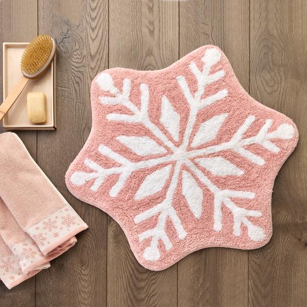 Skl Home Winter Snowflake Tufted Rug Blush