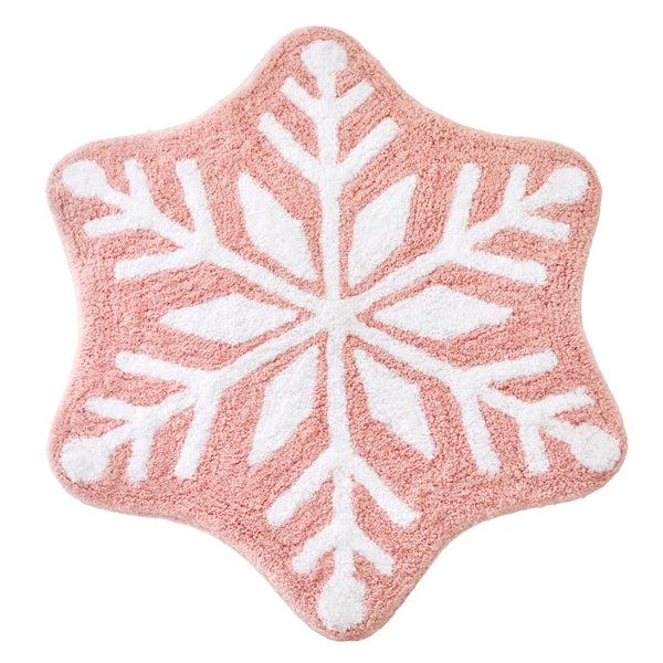 skl home Winter Snowflake Tufted Rug Blush