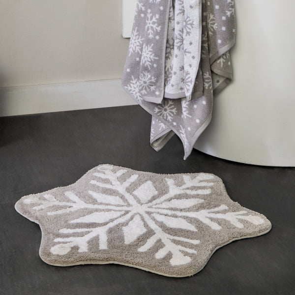 Skl Home Winter Snowflake Tufted Rug Gray