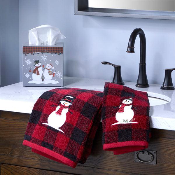 Skl Home Woodland Winter Bath Towel Red/Black