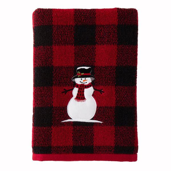 skl home Woodland Winter Bath Towel Red/Black