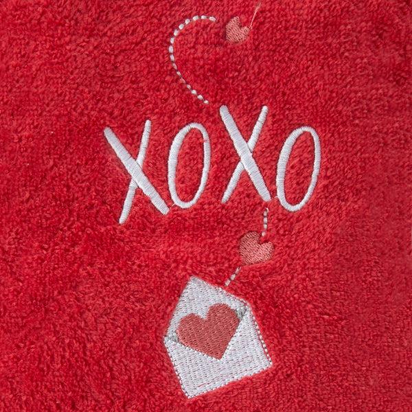 Skl Home XOXO 2-Piece Hand Towel Set Red
