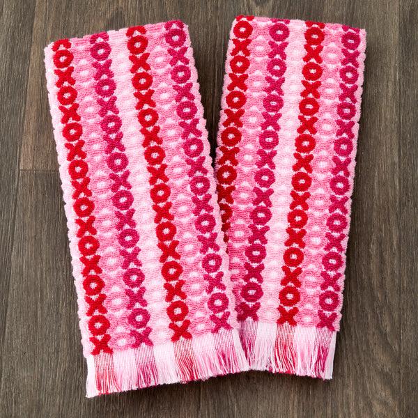 Skl Home XOXO Jacquard 2-Piece Hand Towel Set Pink