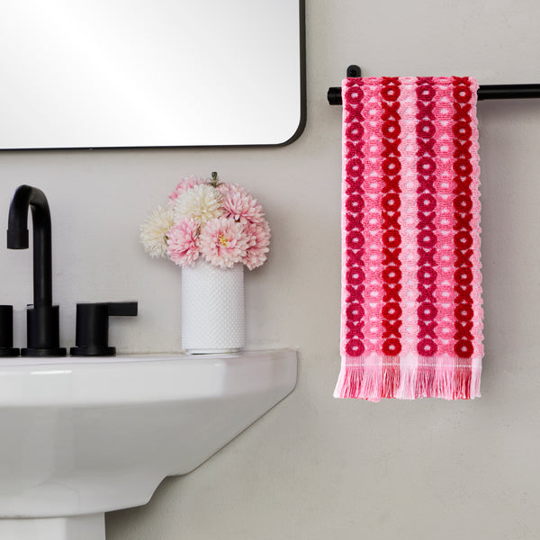 Skl Home XOXO Jacquard 2-Piece Hand Towel Set Pink