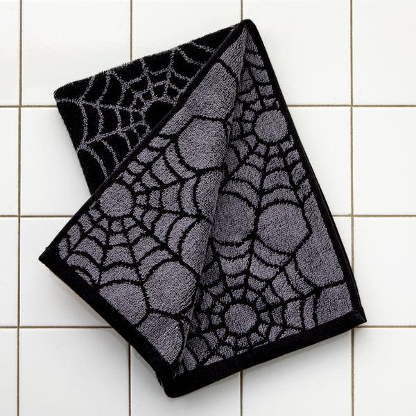 Skl Home Spider Web Jacquard 2-Piece Hand Towel Set Black