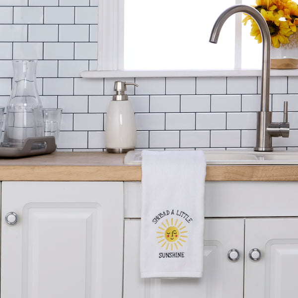 Skl Home Spread Sunshine 2-Piece Hand Towel Set White