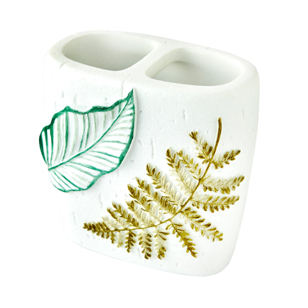 Skl Home Sprouted Palm Toothbrush Holder White/Multi
