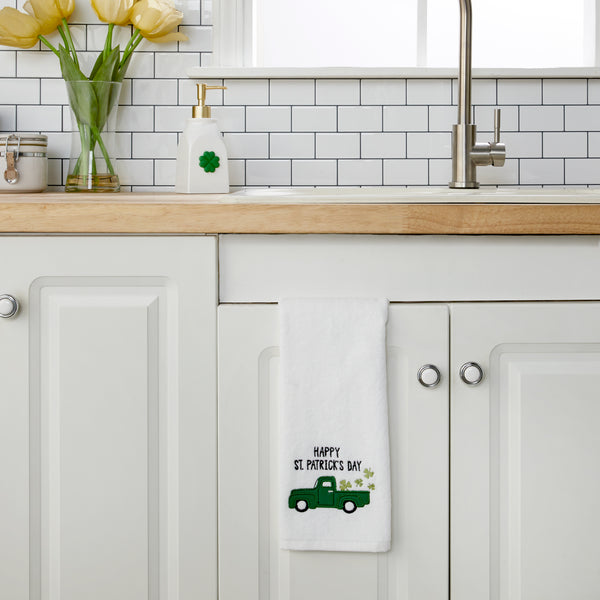 Skl Home St. Patrick’s Day 2-Piece Hand Towel Set White