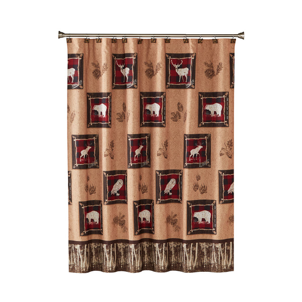 Skl Home Sundance Fabric Shower Curtain Brown/Multi